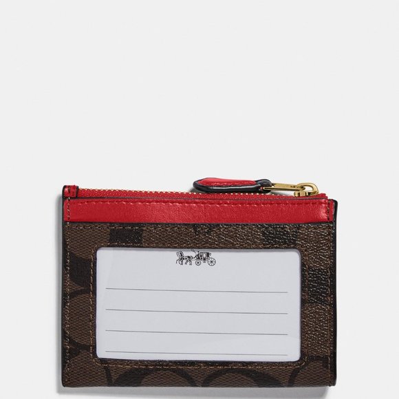 Mini Skinny Id Case In Signature Canvas - Picture 13 of 15